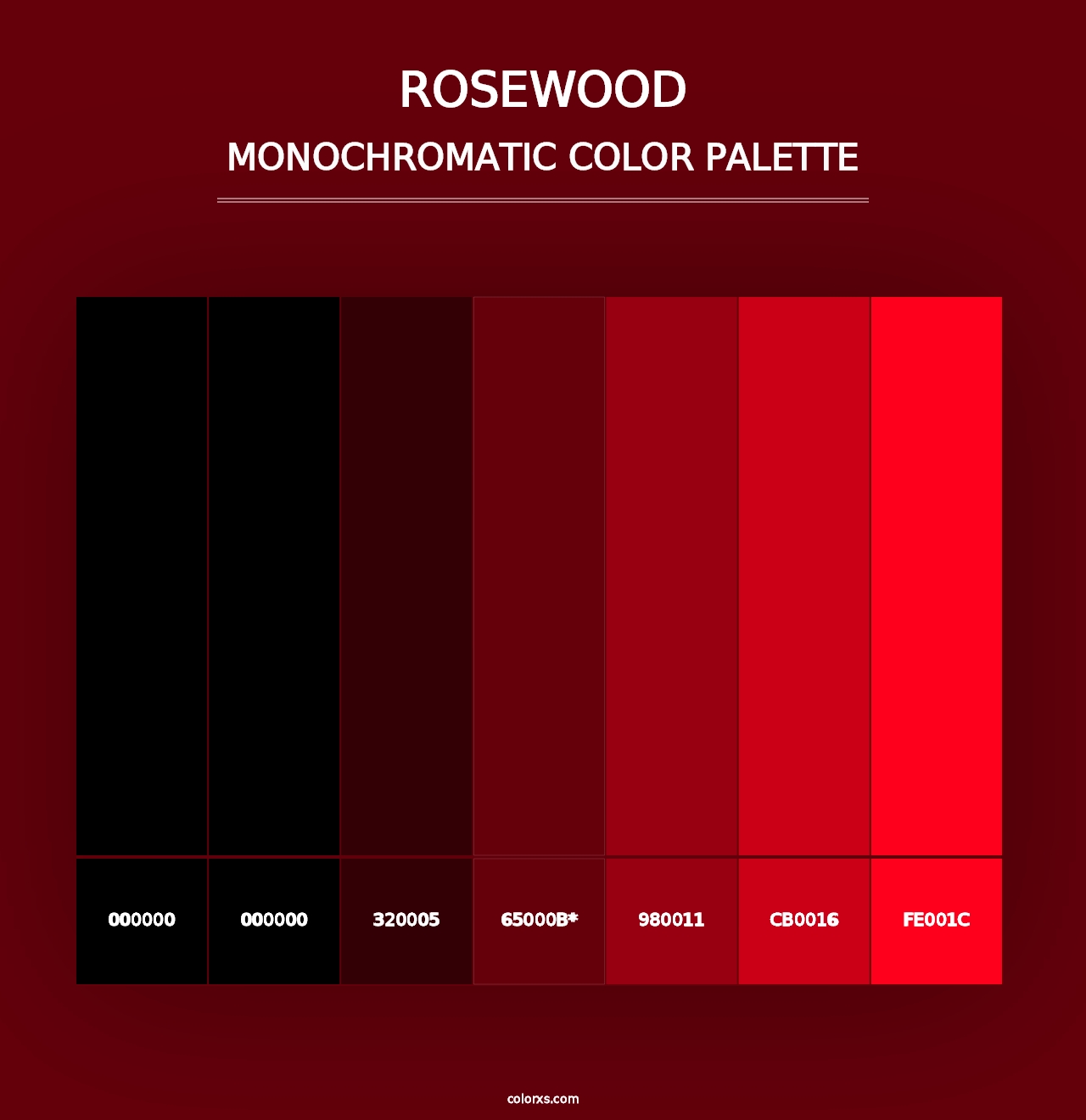 Rosewood - Monochromatic Color Palette