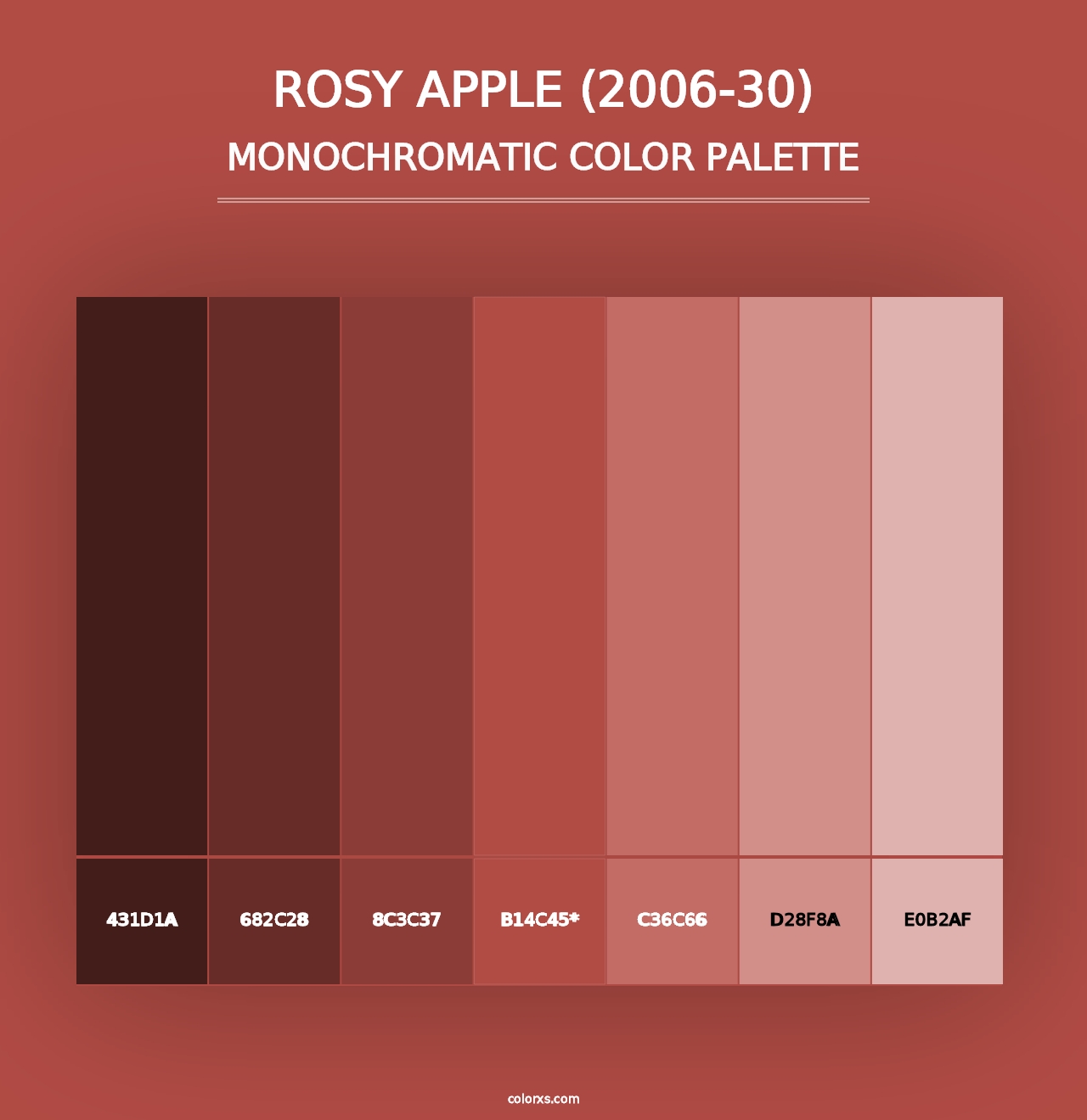 Rosy Apple (2006-30) - Monochromatic Color Palette