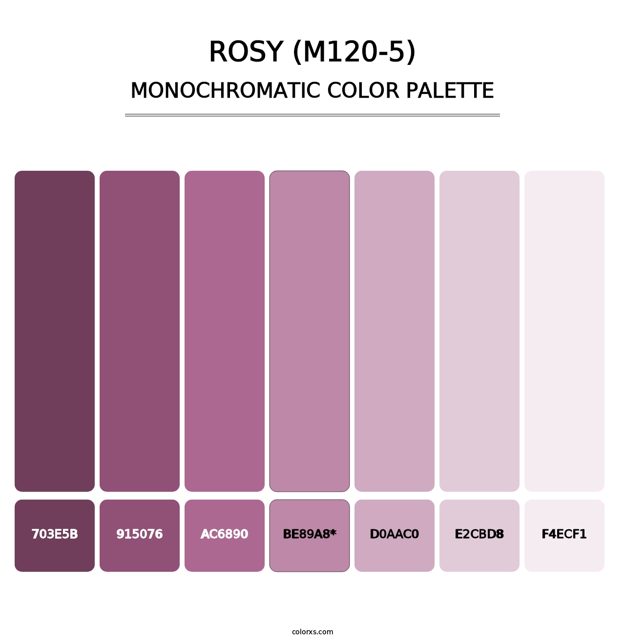 Rosy (M120-5) - Monochromatic Color Palette