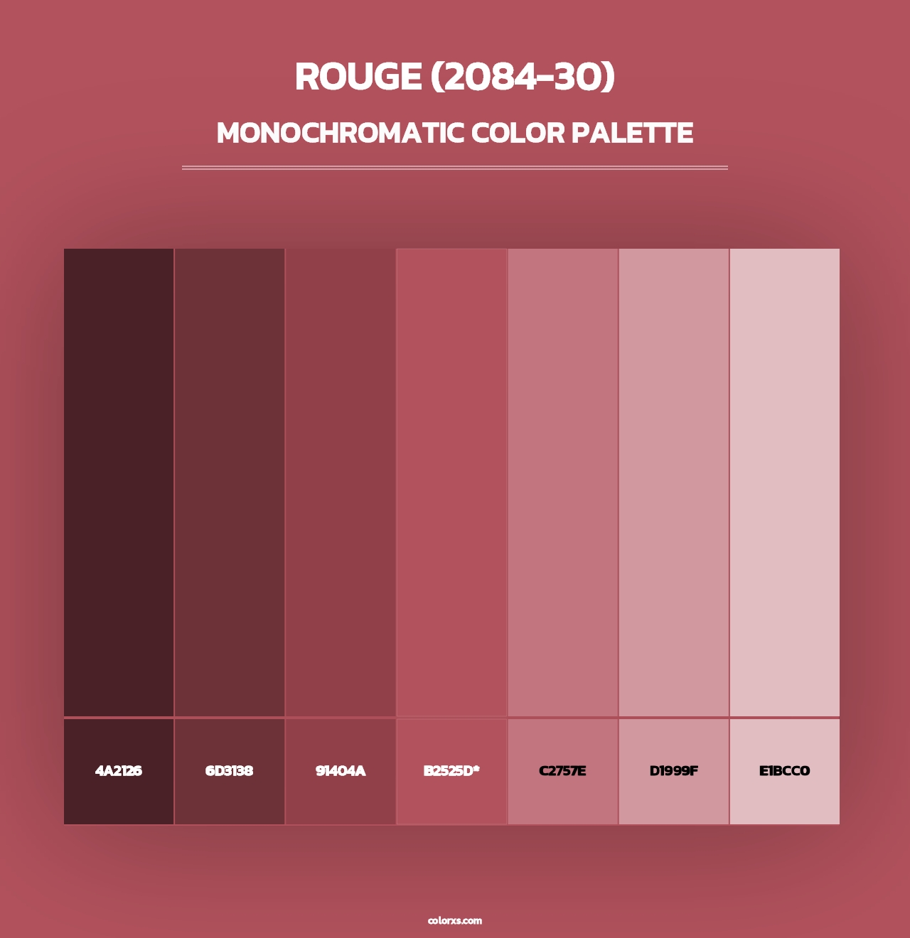 Rouge (2084-30) - Monochromatic Color Palette