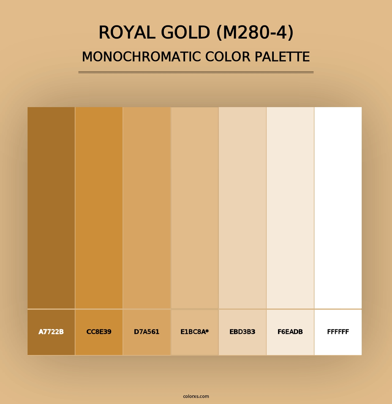 Royal Gold (M280-4) - Monochromatic Color Palette