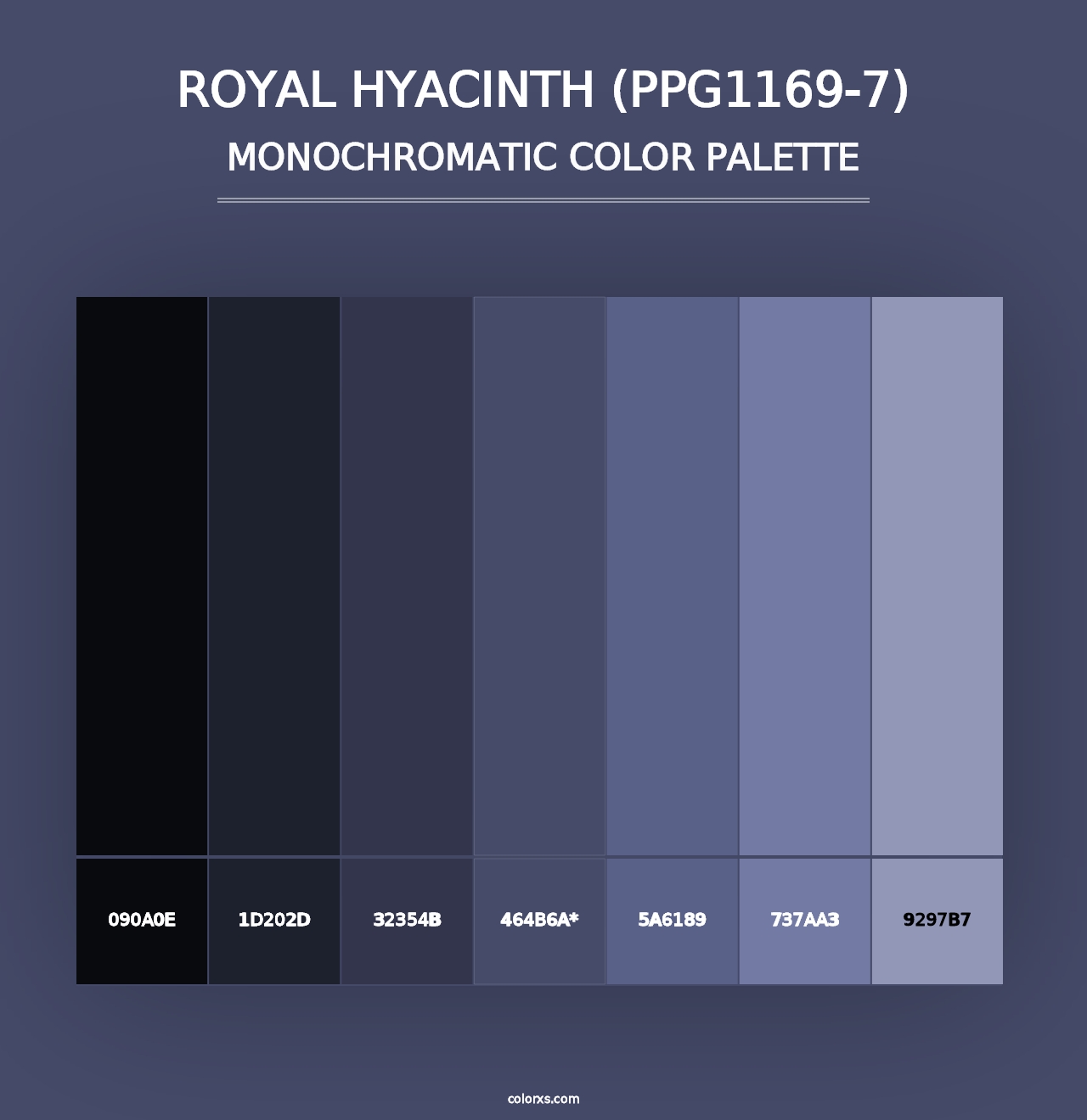 Royal Hyacinth (PPG1169-7) - Monochromatic Color Palette