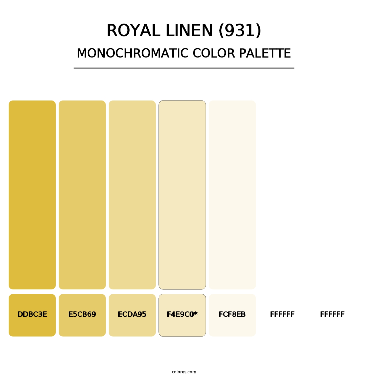 Royal Linen (931) - Monochromatic Color Palette