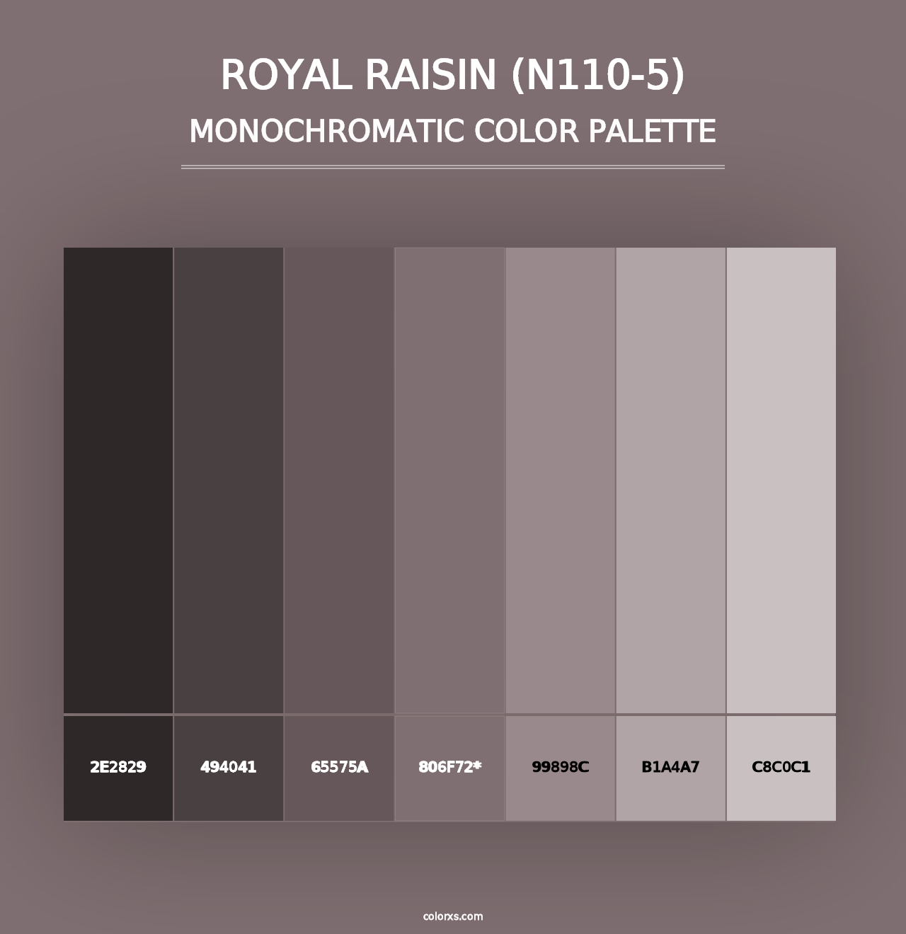 Royal Raisin (N110-5) - Monochromatic Color Palette