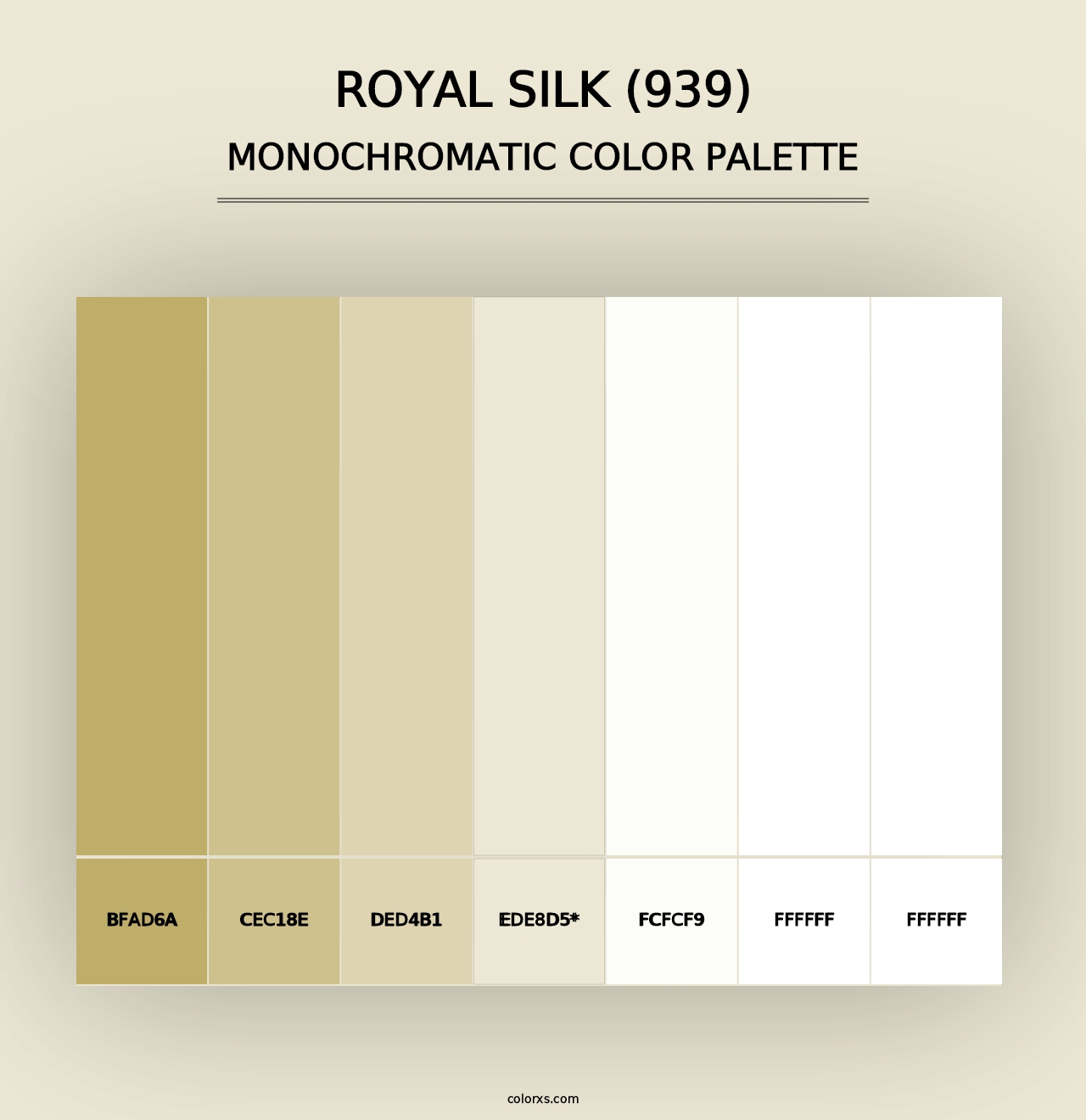 Royal Silk (939) - Monochromatic Color Palette