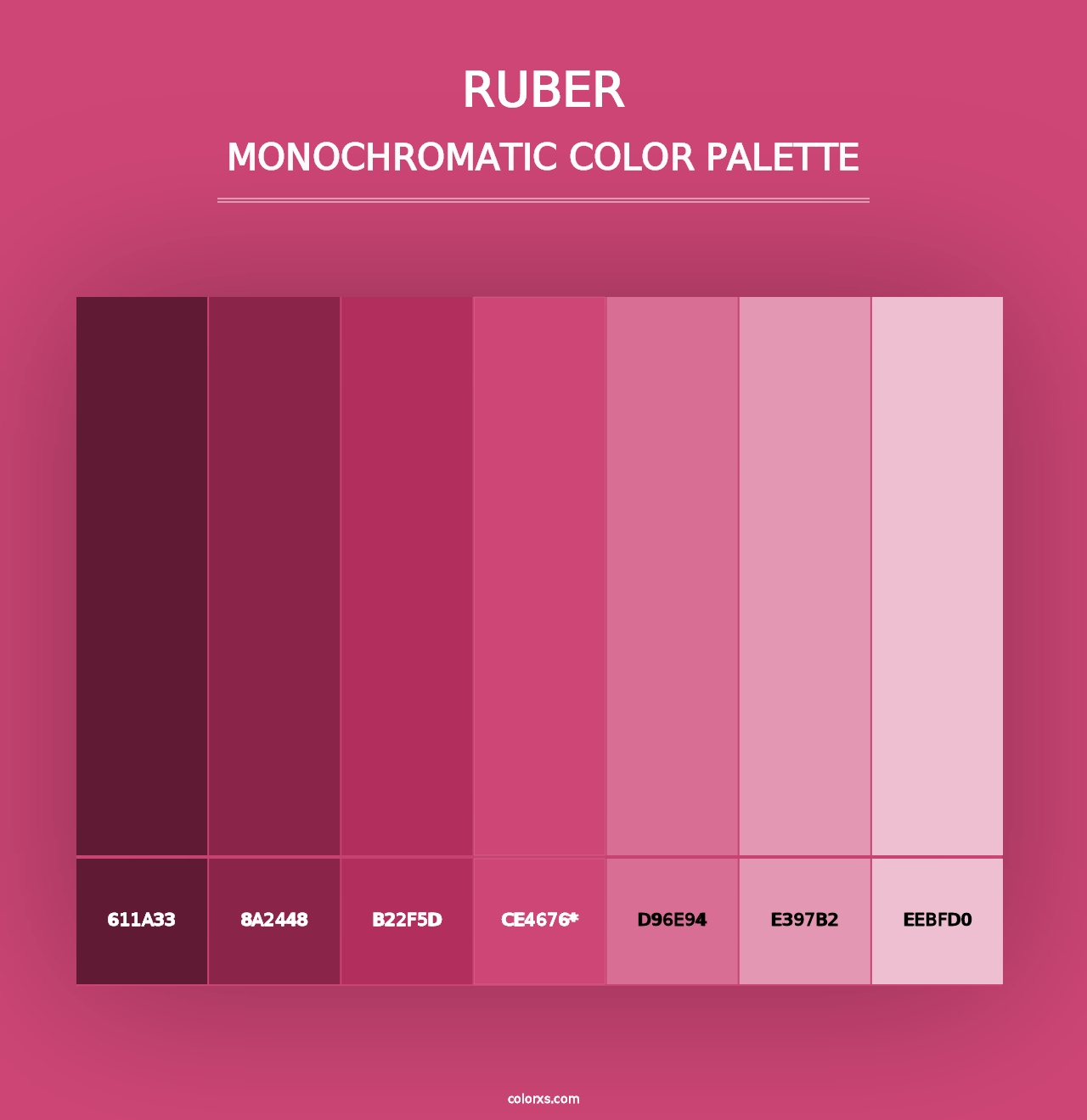 Ruber - Monochromatic Color Palette