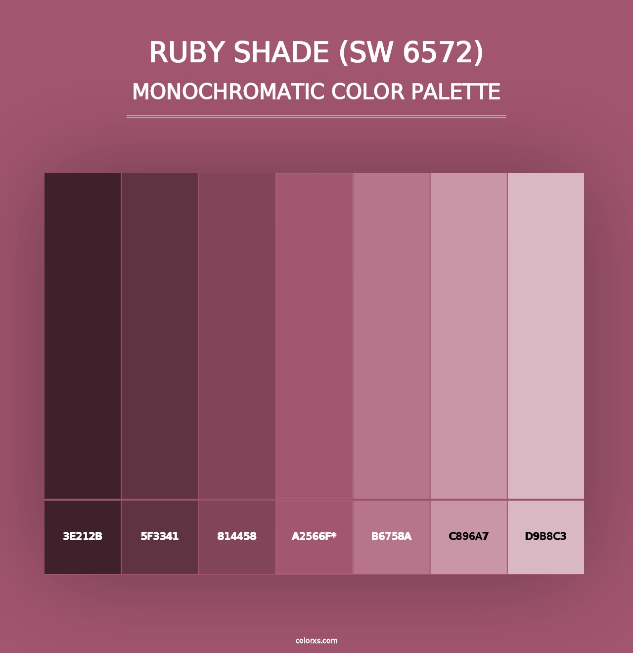 Ruby Shade (SW 6572) - Monochromatic Color Palette