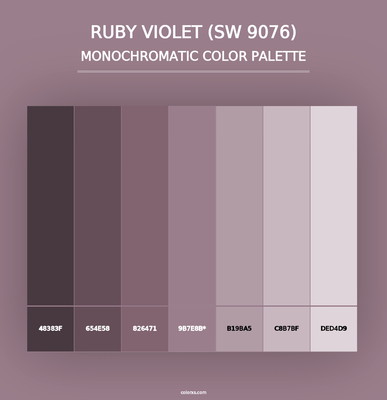 Ruby Violet (SW 9076) - Monochromatic Color Palette