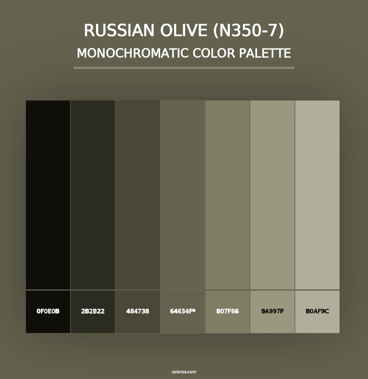 Russian Olive (N350-7) - Monochromatic Color Palette