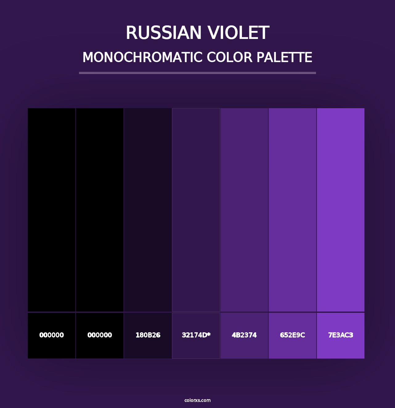 Russian Violet - Monochromatic Color Palette