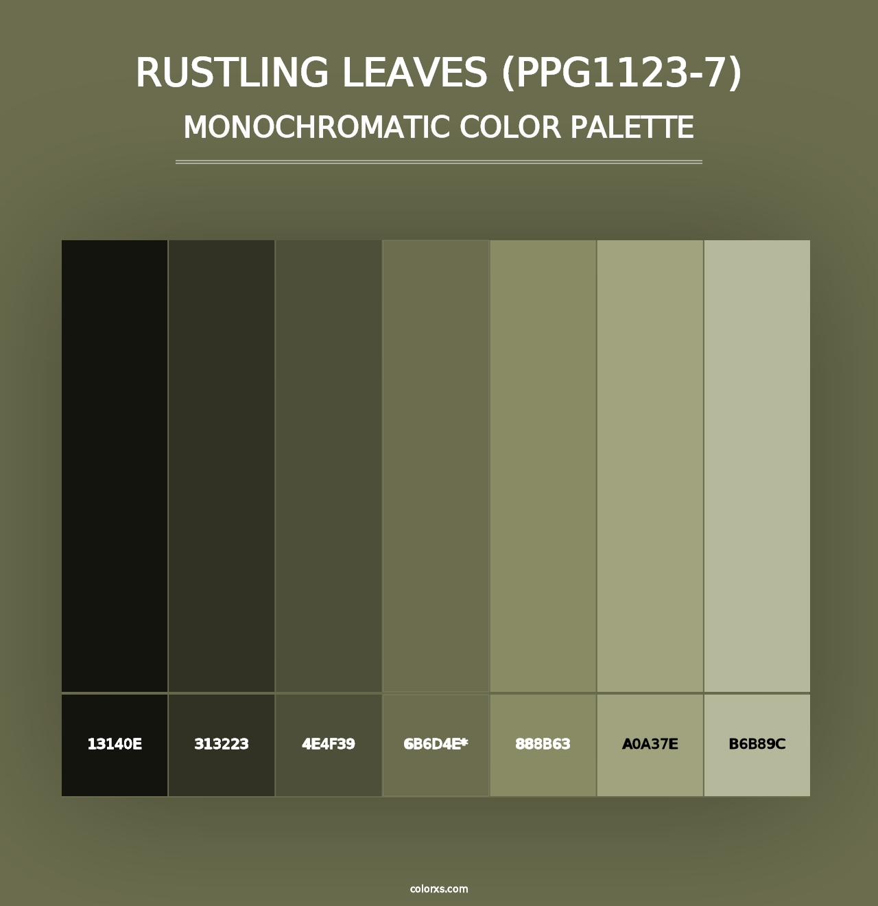 Rustling Leaves (PPG1123-7) - Monochromatic Color Palette