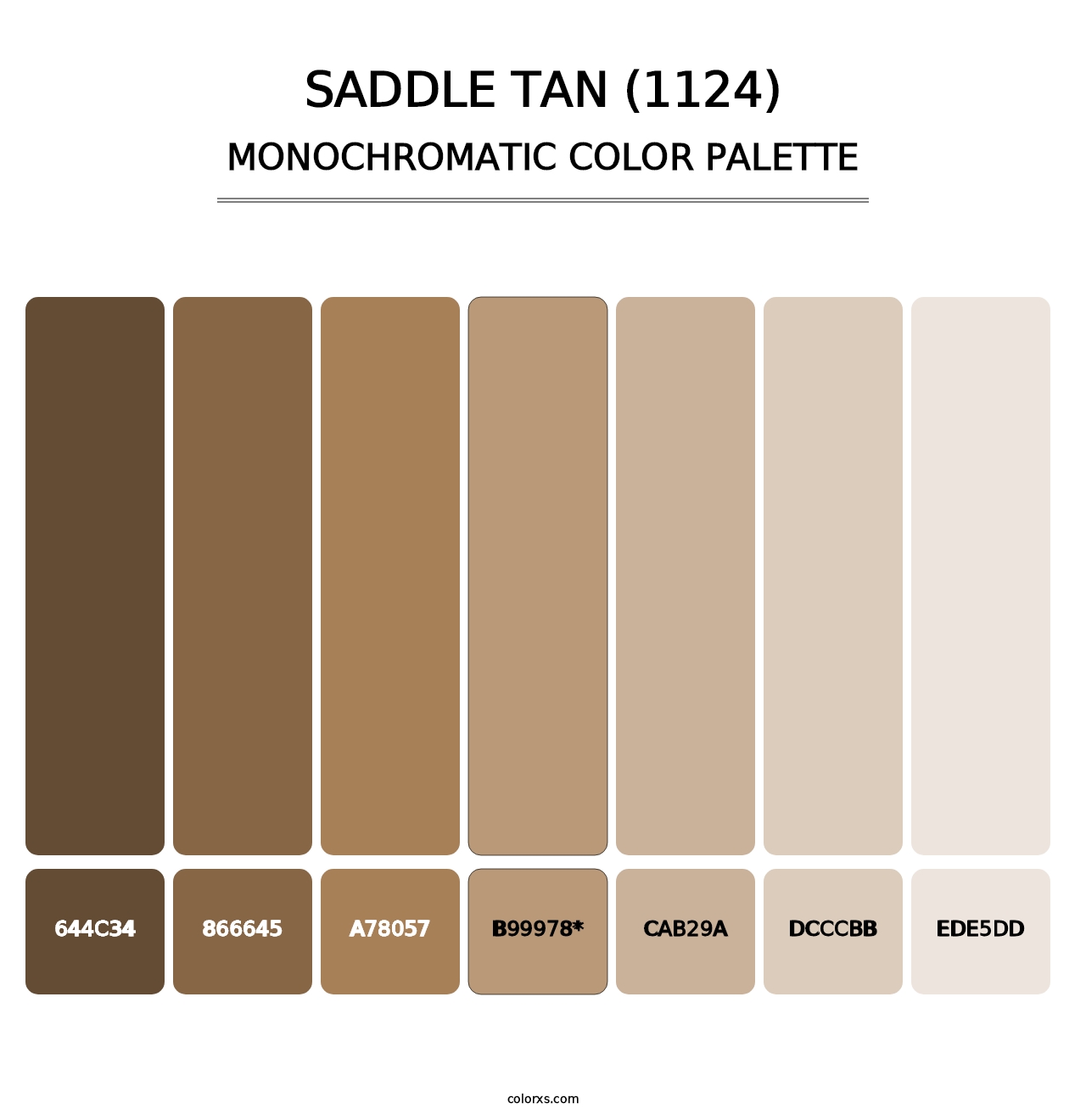 Saddle Tan (1124) - Monochromatic Color Palette