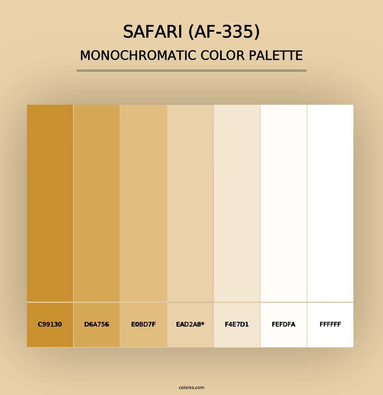 Safari (AF-335) - Monochromatic Color Palette