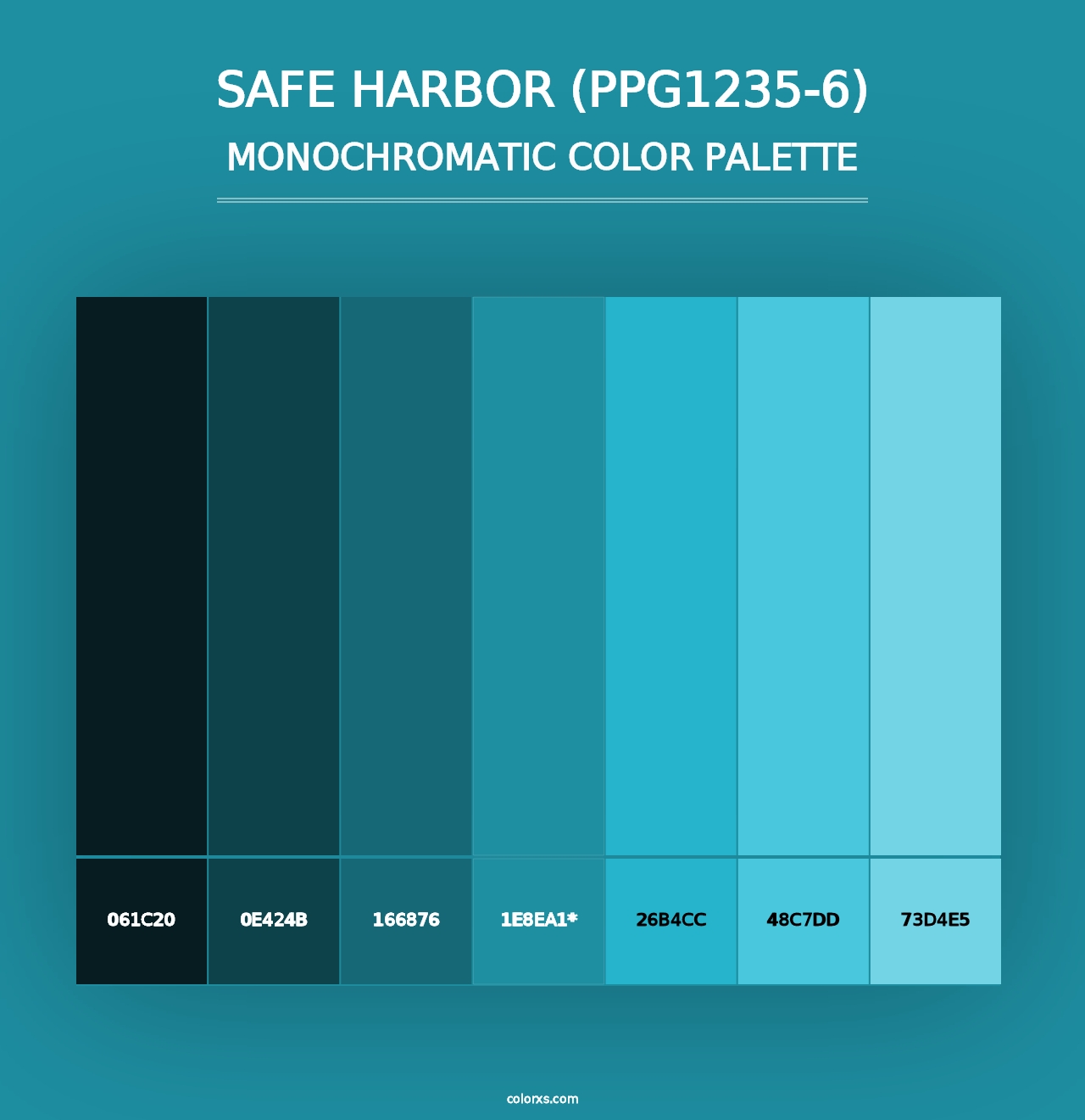 Safe Harbor (PPG1235-6) - Monochromatic Color Palette