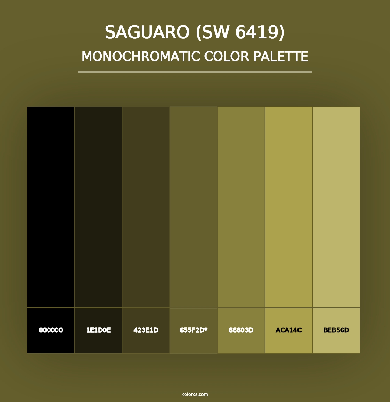 Saguaro (SW 6419) - Monochromatic Color Palette