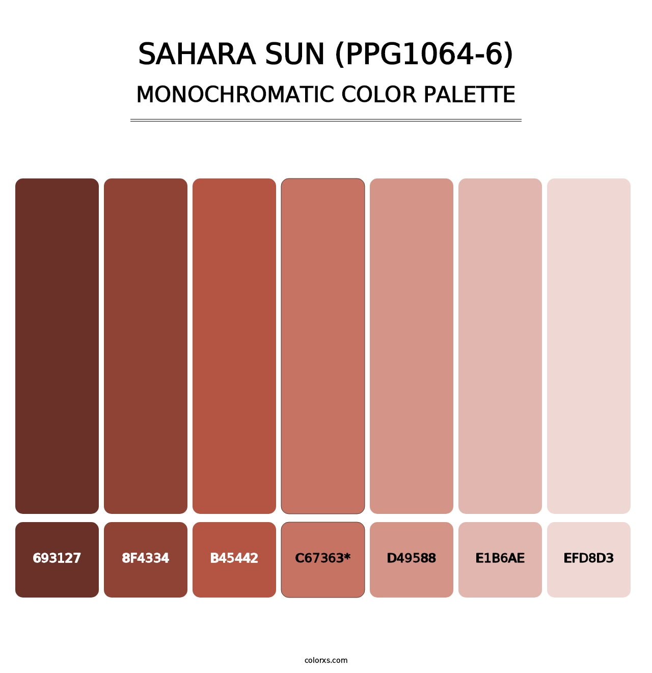 Sahara Sun (PPG1064-6) - Monochromatic Color Palette