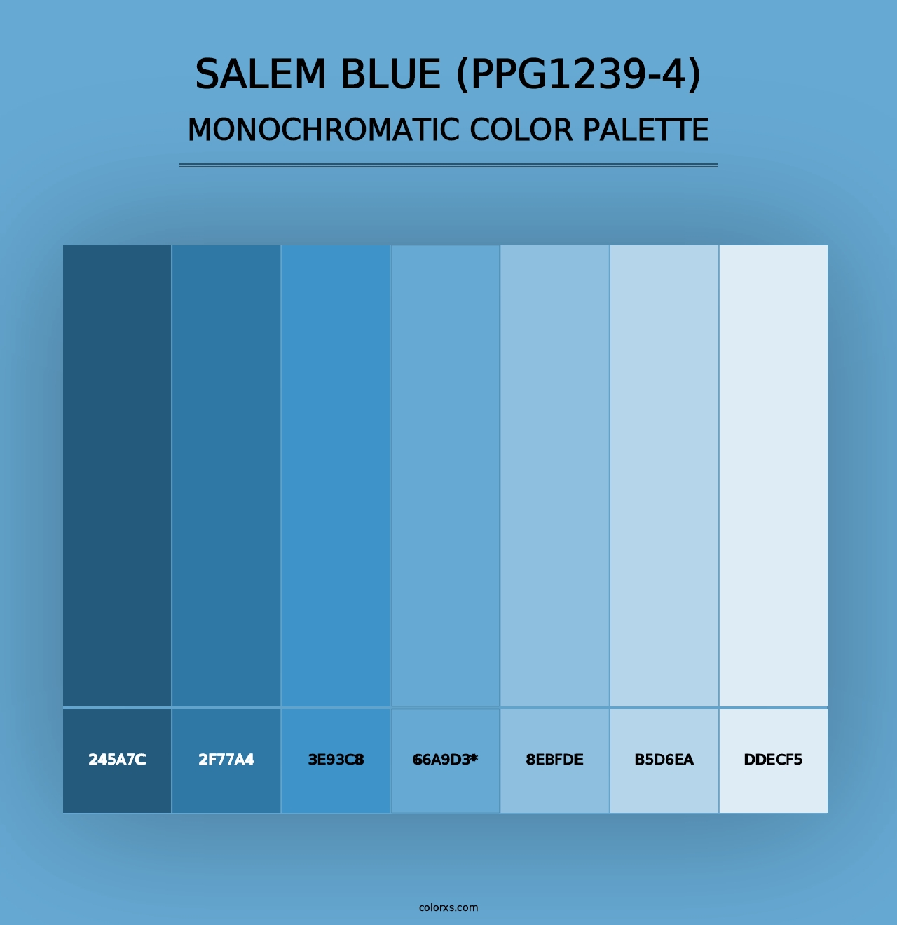 Salem Blue (PPG1239-4) - Monochromatic Color Palette