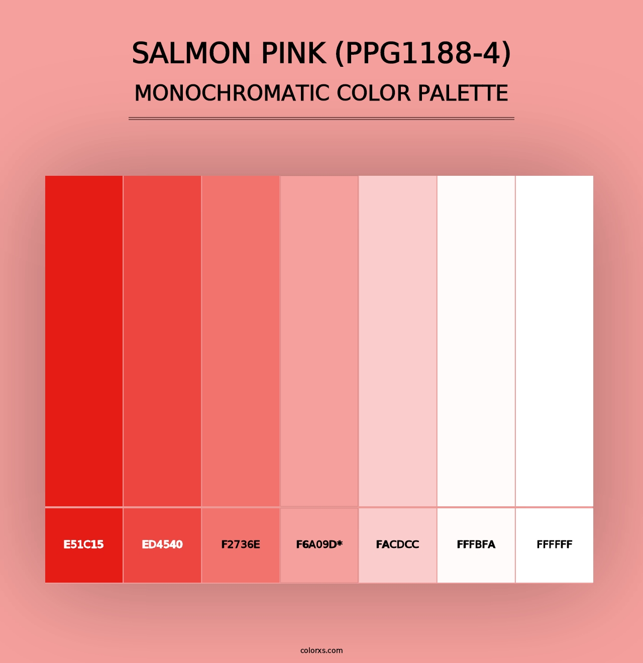 Salmon Pink (PPG1188-4) - Monochromatic Color Palette