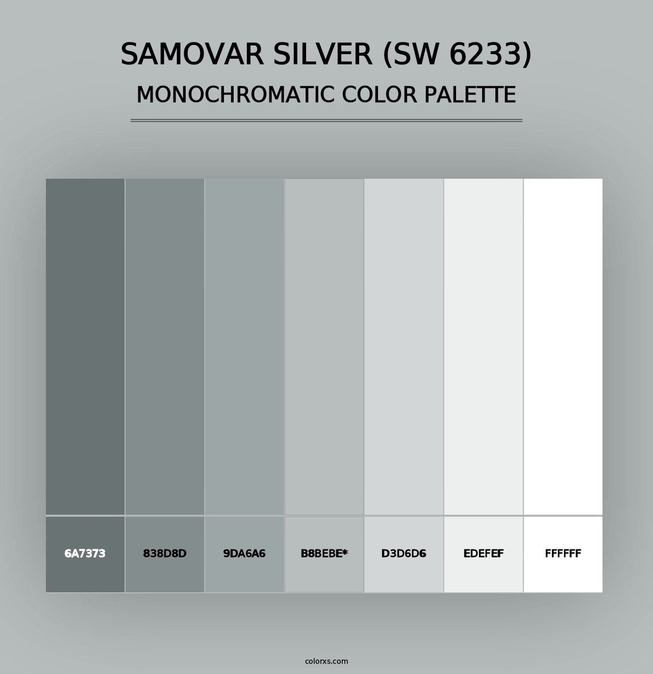 Samovar Silver (SW 6233) - Monochromatic Color Palette