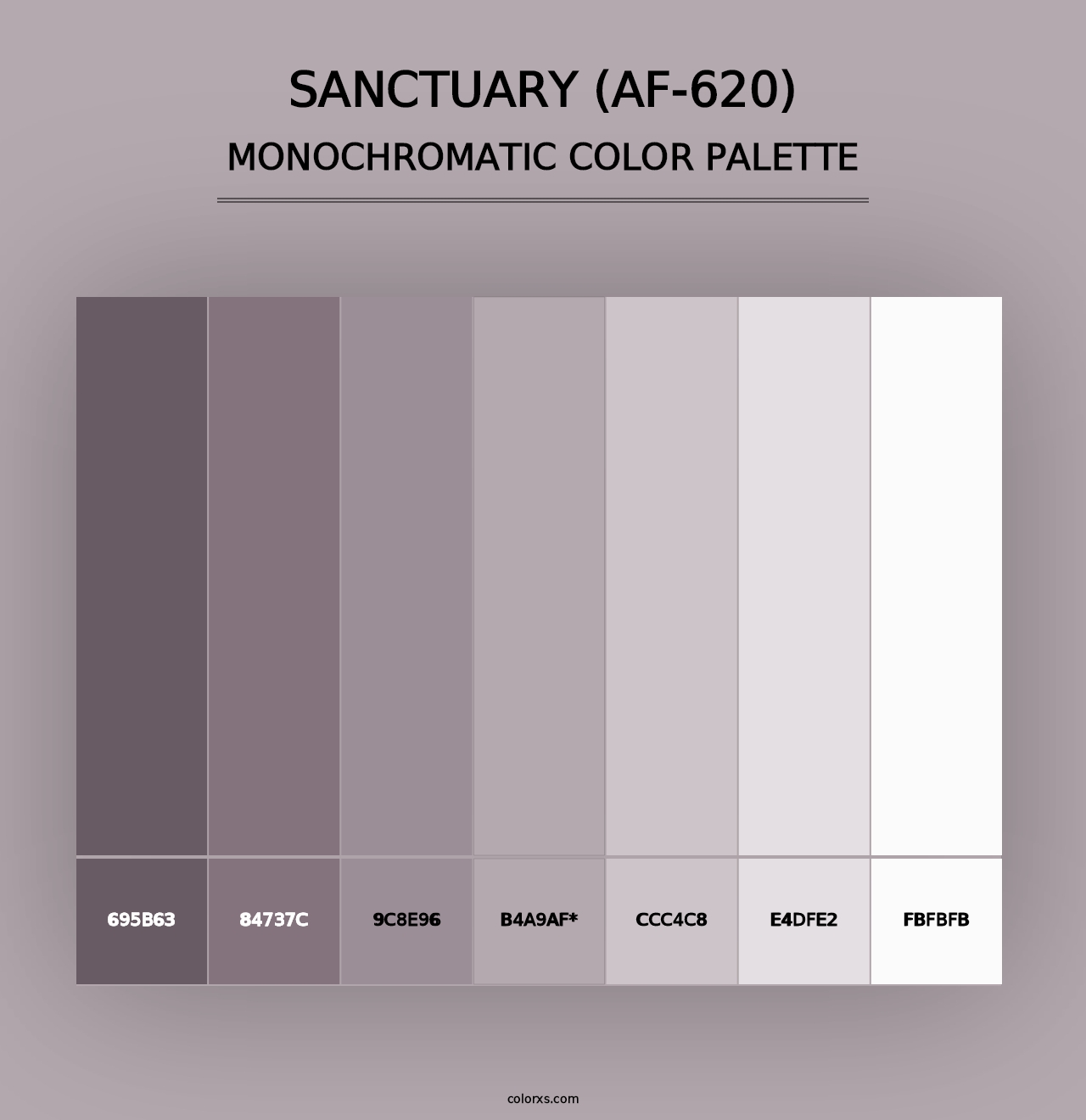 Sanctuary (AF-620) - Monochromatic Color Palette