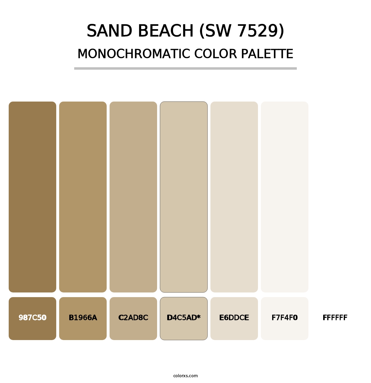 Sand Beach (SW 7529) - Monochromatic Color Palette