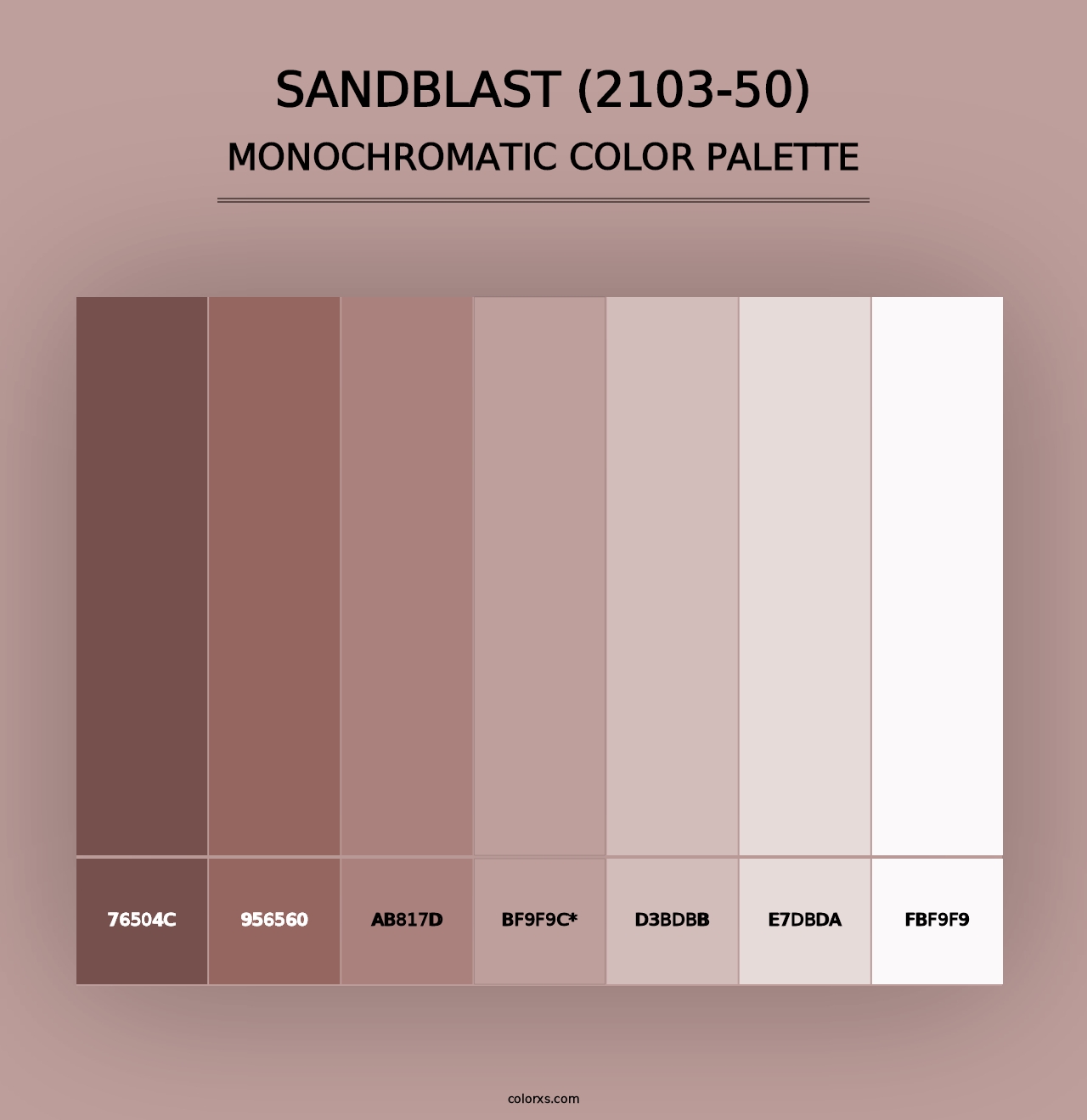 Sandblast (2103-50) - Monochromatic Color Palette