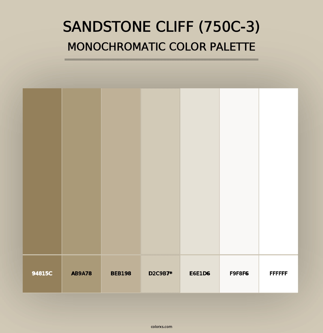 Sandstone Cliff (750C-3) - Monochromatic Color Palette