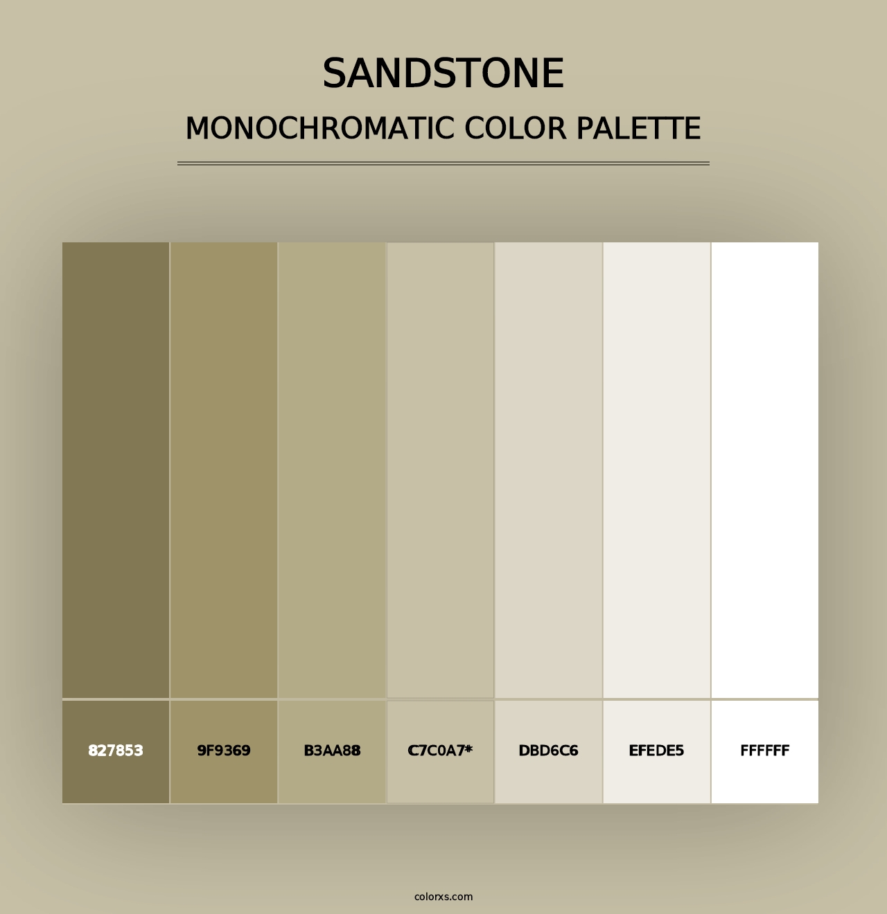 Sandstone - Monochromatic Color Palette