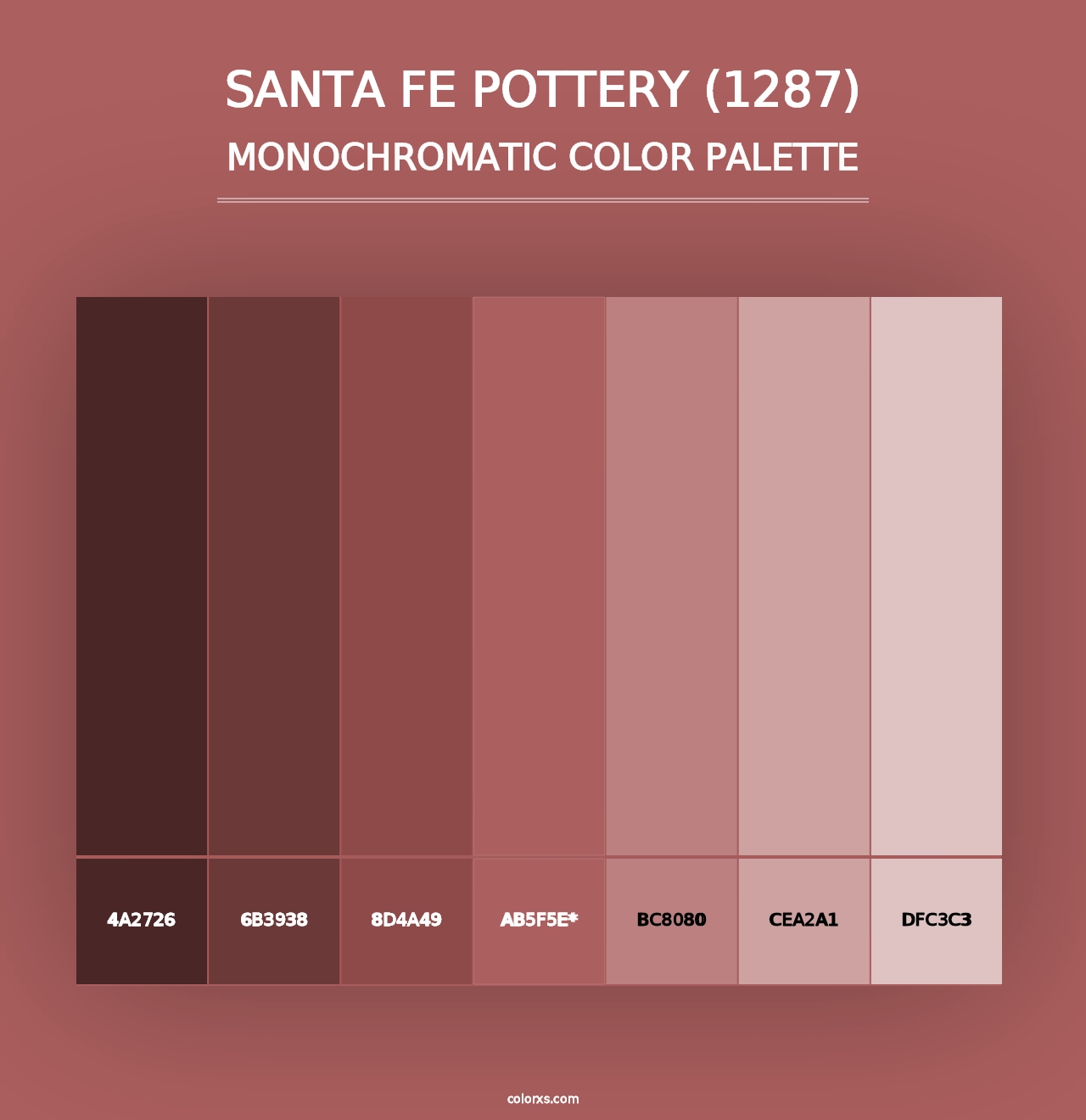 Santa Fe Pottery (1287) - Monochromatic Color Palette