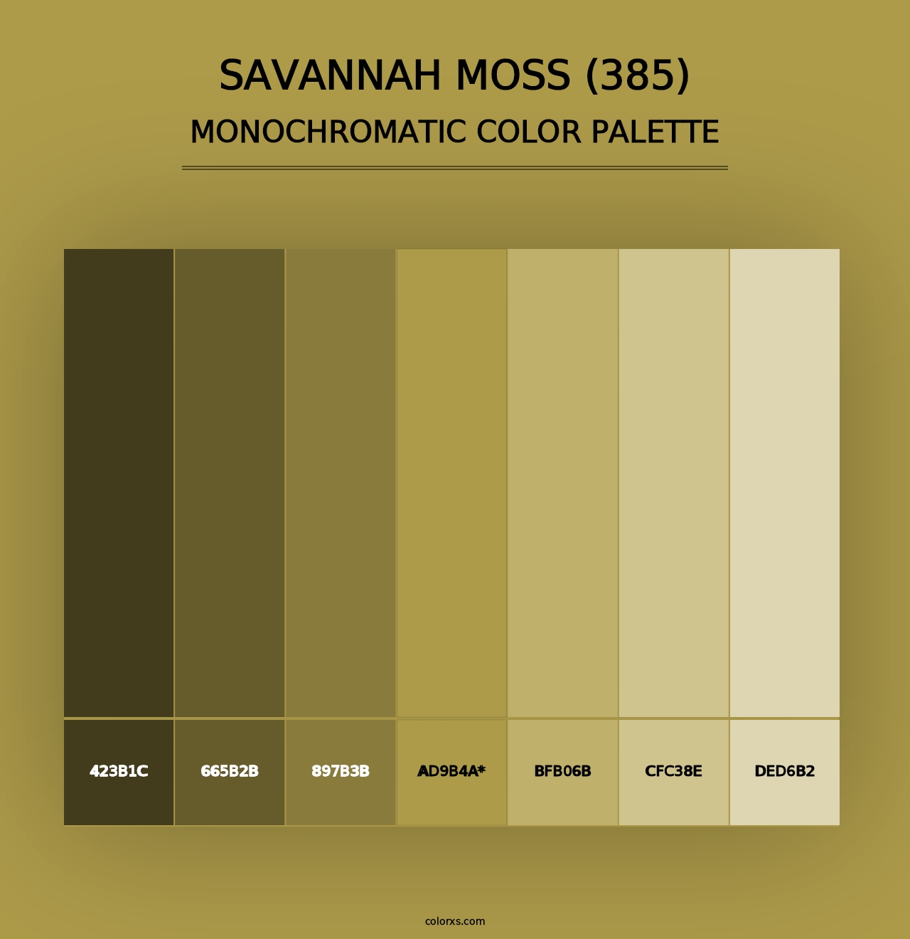 Savannah Moss (385) - Monochromatic Color Palette