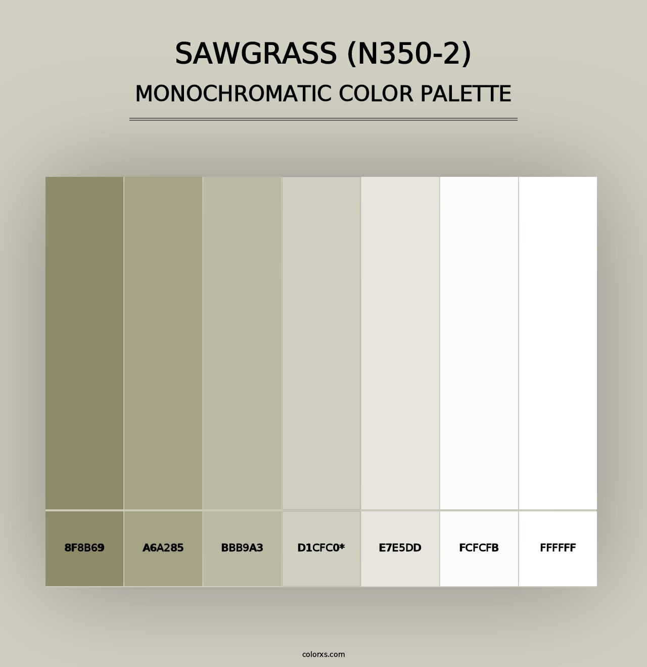 Sawgrass (N350-2) - Monochromatic Color Palette