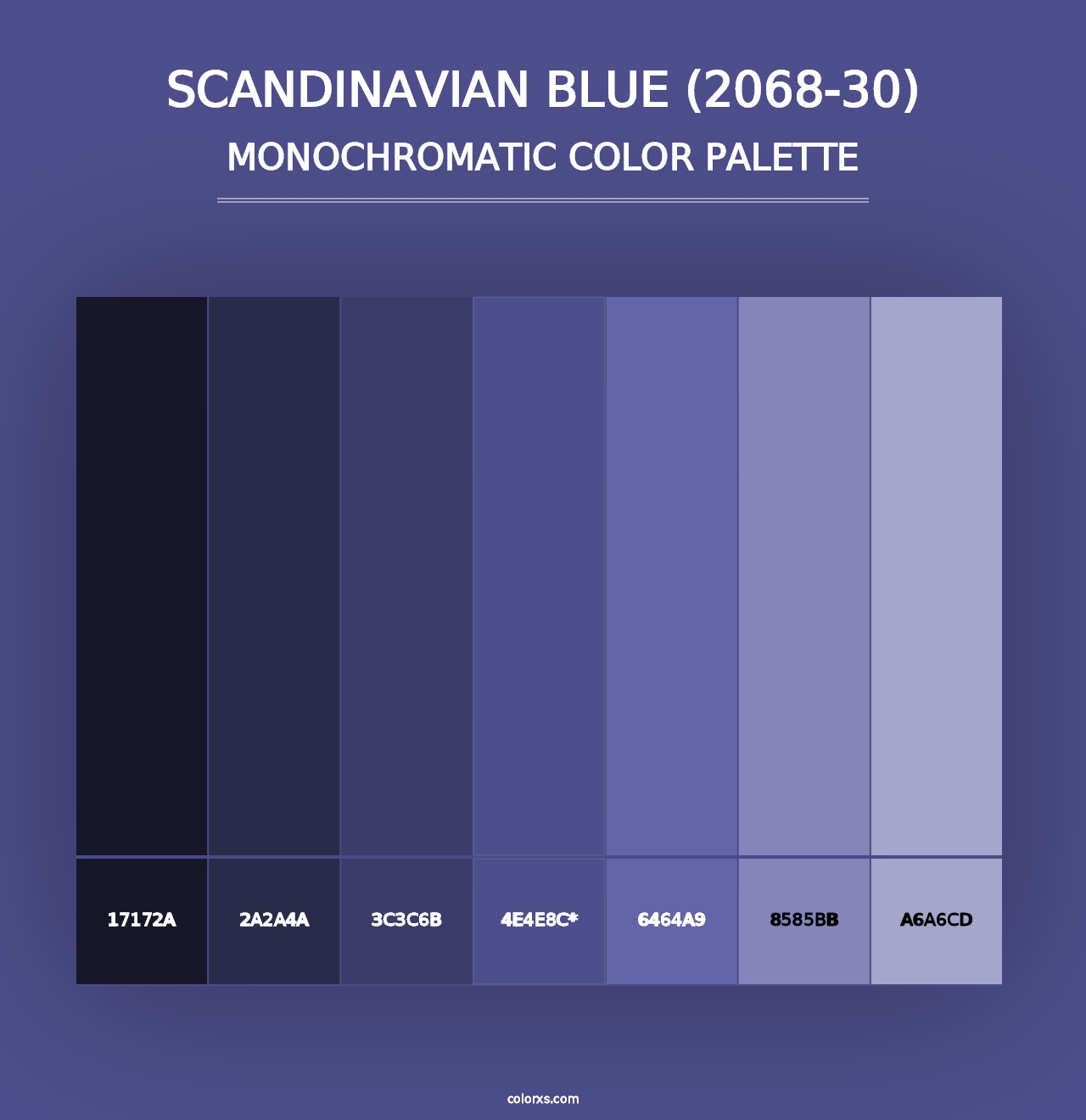 Scandinavian Blue (2068-30) - Monochromatic Color Palette