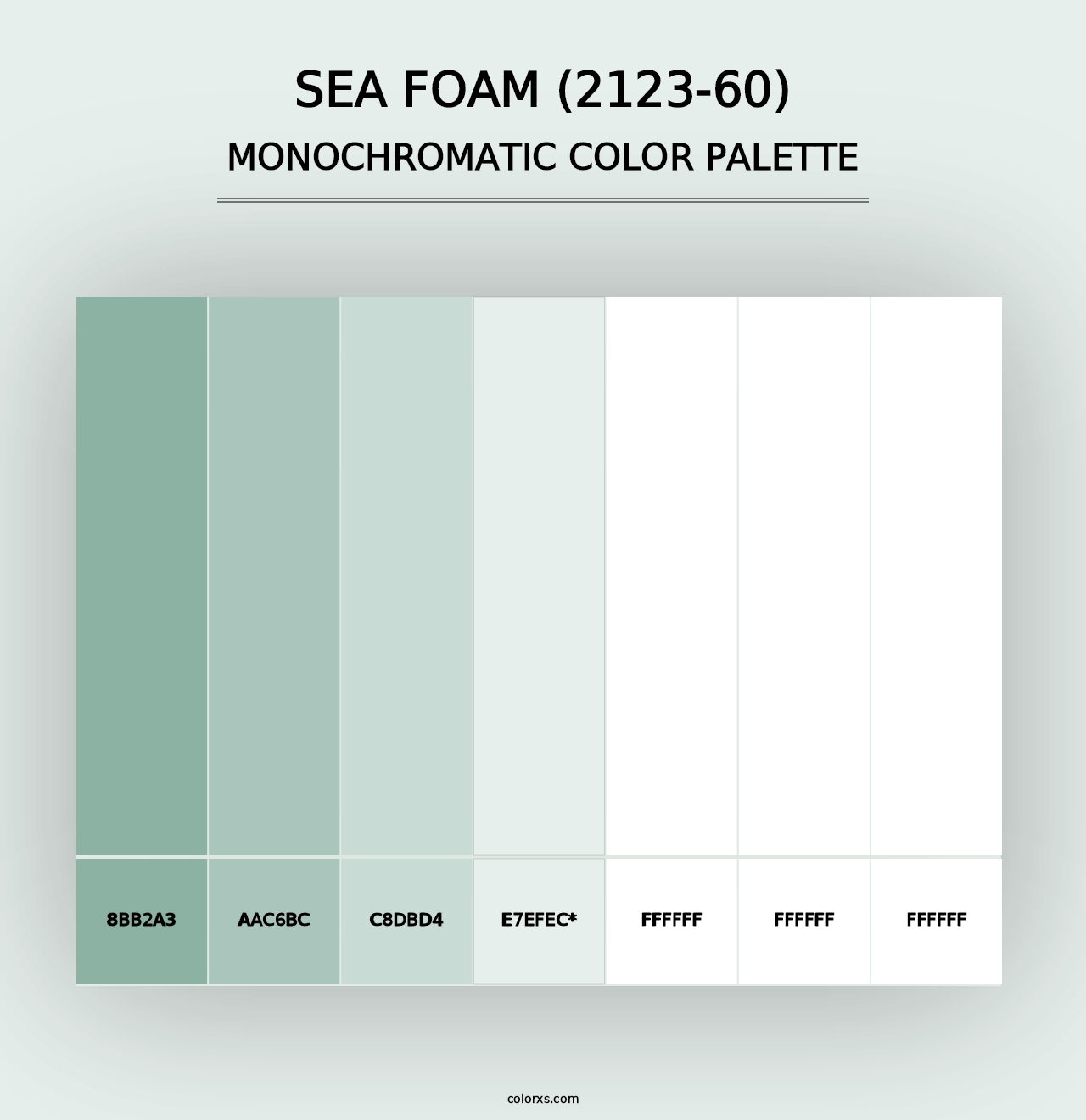 Sea Foam (2123-60) - Monochromatic Color Palette