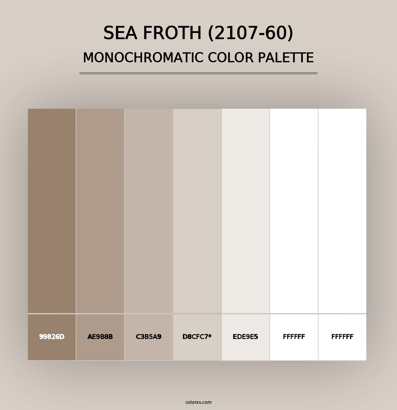 Sea Froth (2107-60) - Monochromatic Color Palette