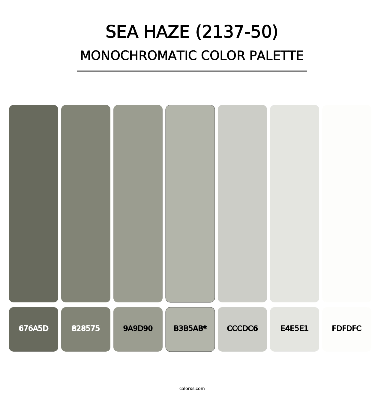 Sea Haze (2137-50) - Monochromatic Color Palette