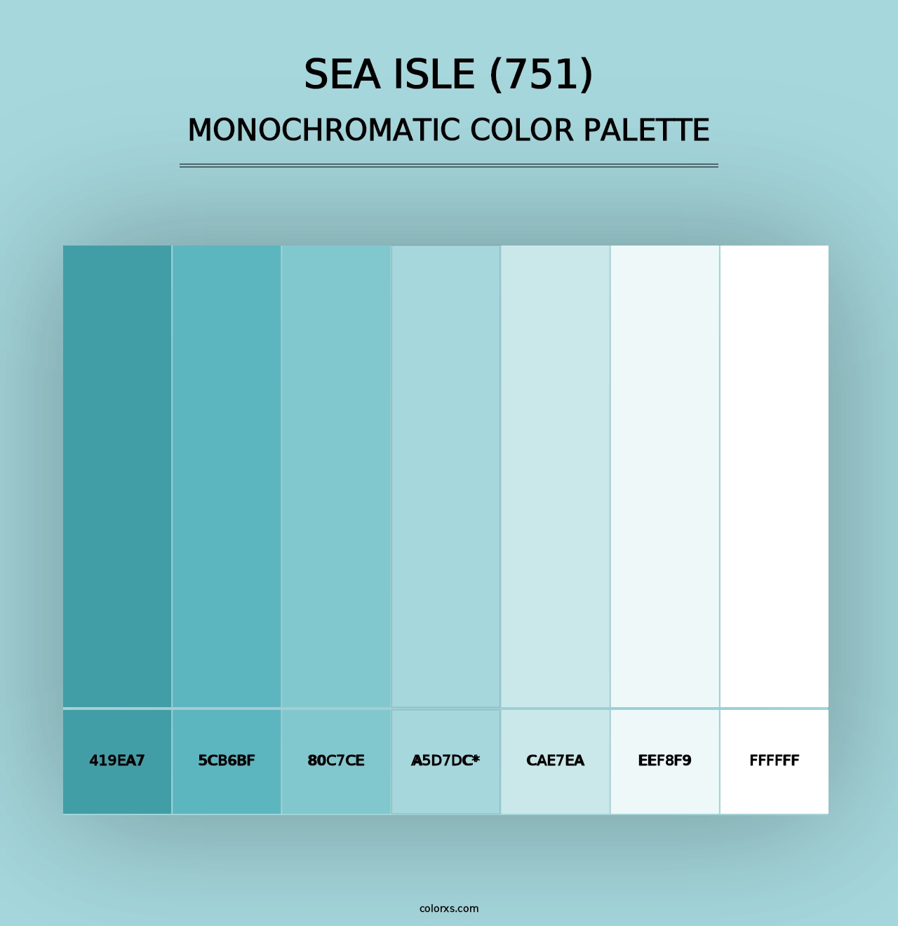 Sea Isle (751) - Monochromatic Color Palette