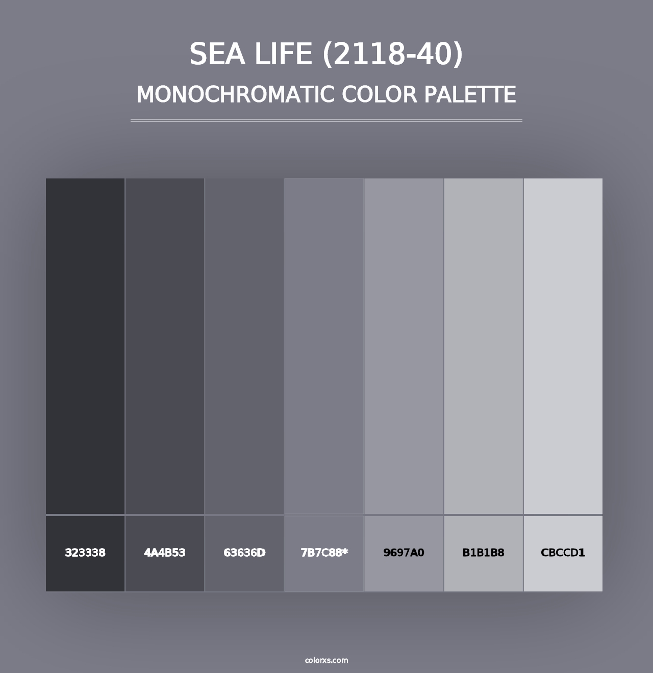 Sea Life (2118-40) - Monochromatic Color Palette