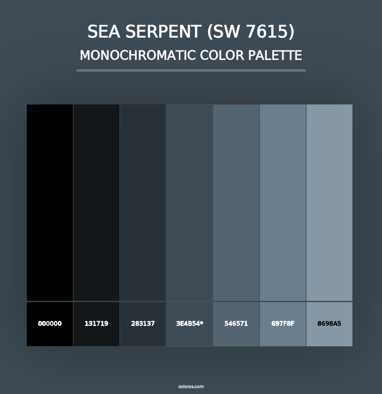 Sea Serpent (SW 7615) - Monochromatic Color Palette