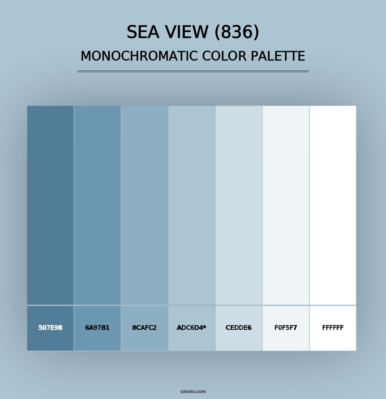 Sea View (836) - Monochromatic Color Palette