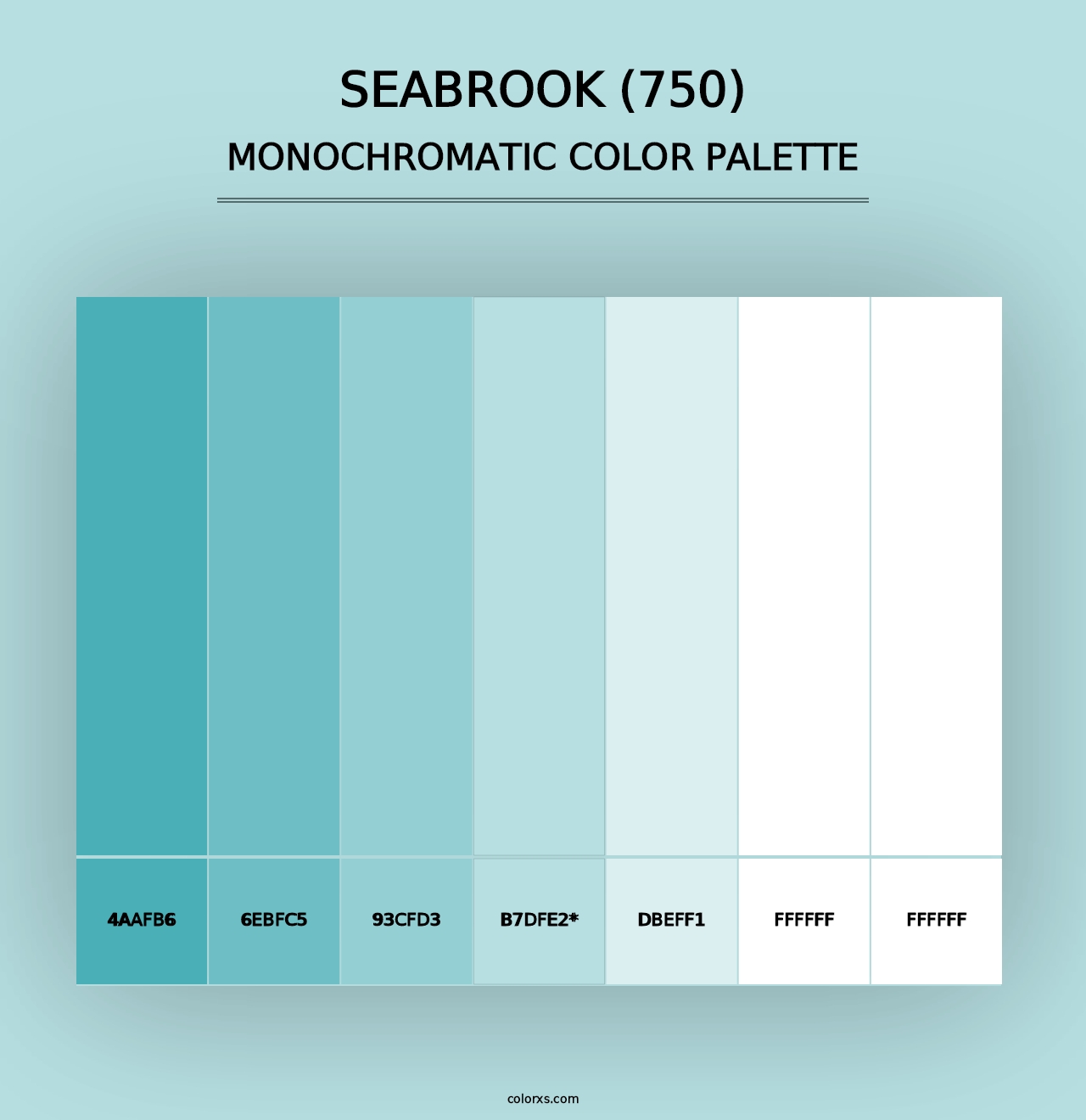 Seabrook (750) - Monochromatic Color Palette