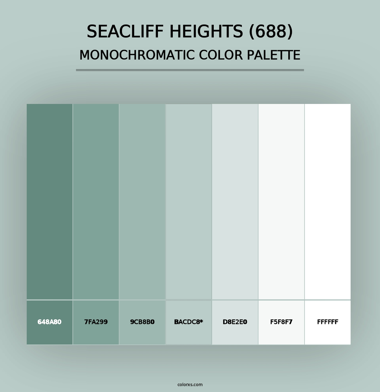 Seacliff Heights (688) - Monochromatic Color Palette