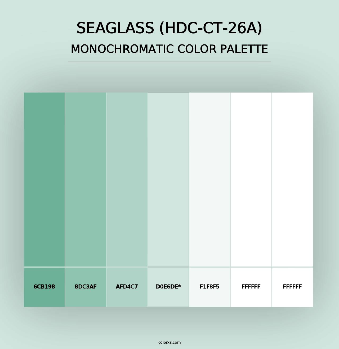 Seaglass (HDC-CT-26A) - Monochromatic Color Palette