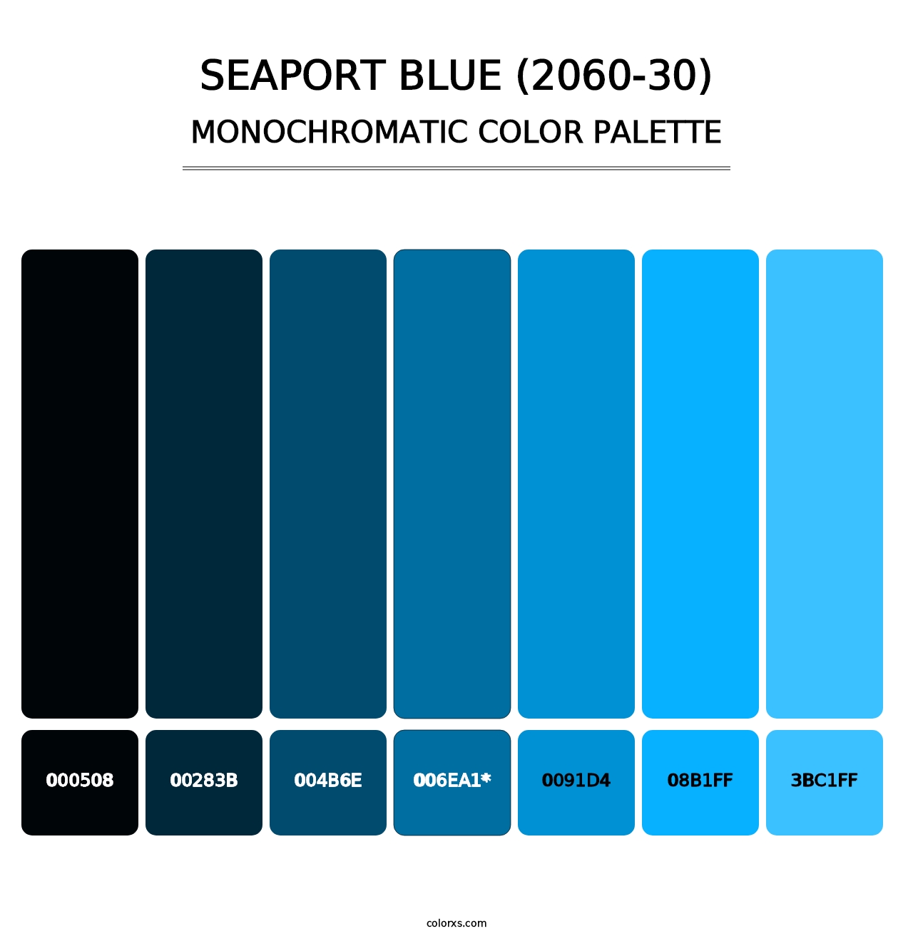 Seaport Blue (2060-30) - Monochromatic Color Palette