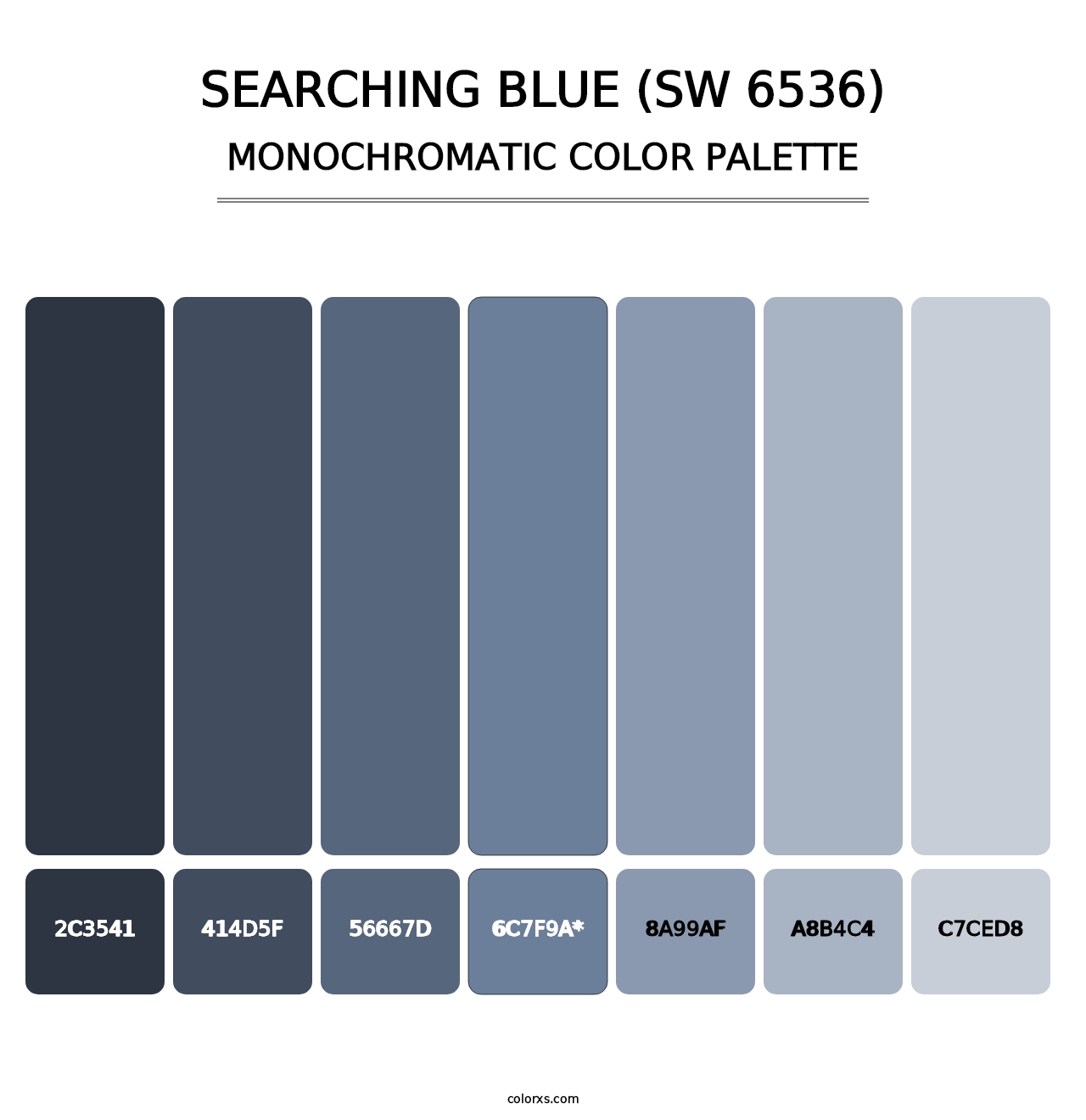 Searching Blue (SW 6536) - Monochromatic Color Palette