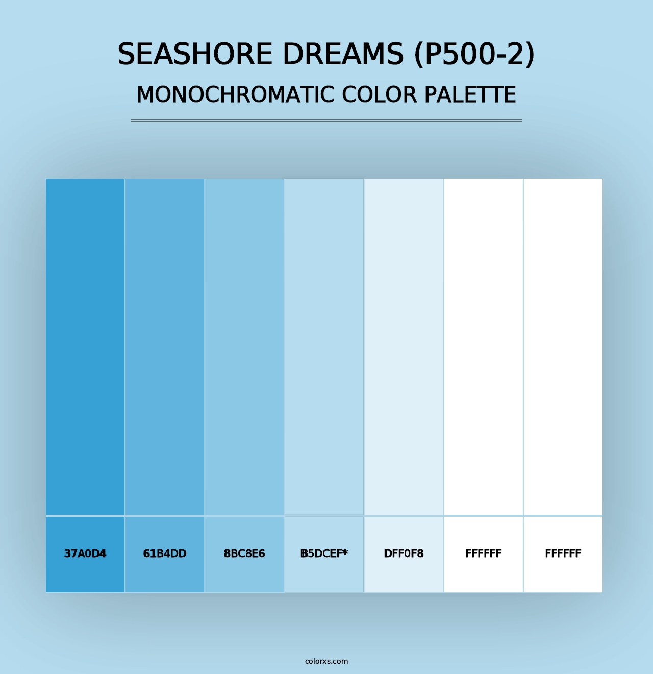 Seashore Dreams (P500-2) - Monochromatic Color Palette