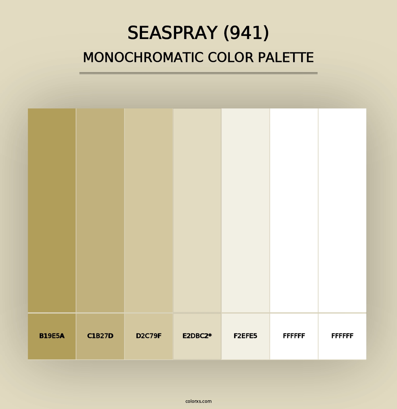 Seaspray (941) - Monochromatic Color Palette