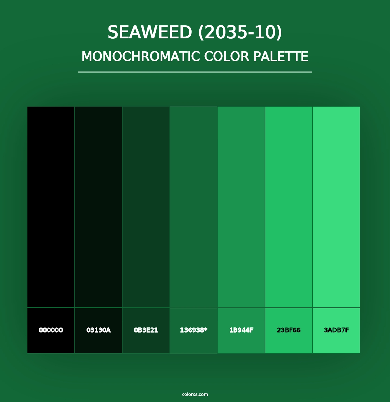 Seaweed (2035-10) - Monochromatic Color Palette