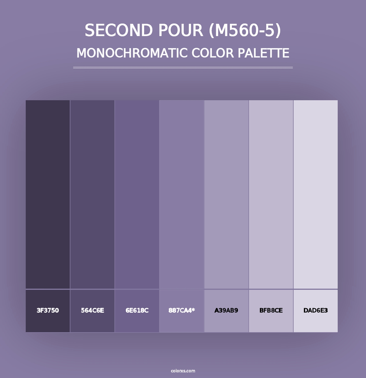 Second Pour (M560-5) - Monochromatic Color Palette