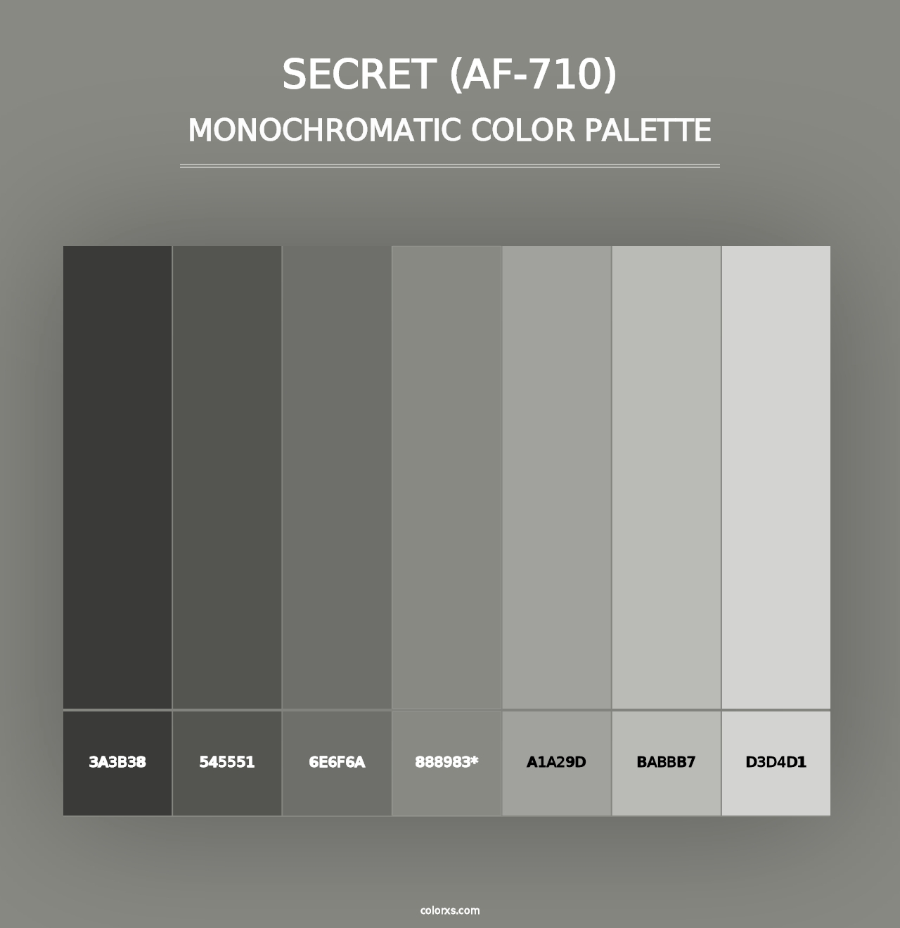 Secret (AF-710) - Monochromatic Color Palette