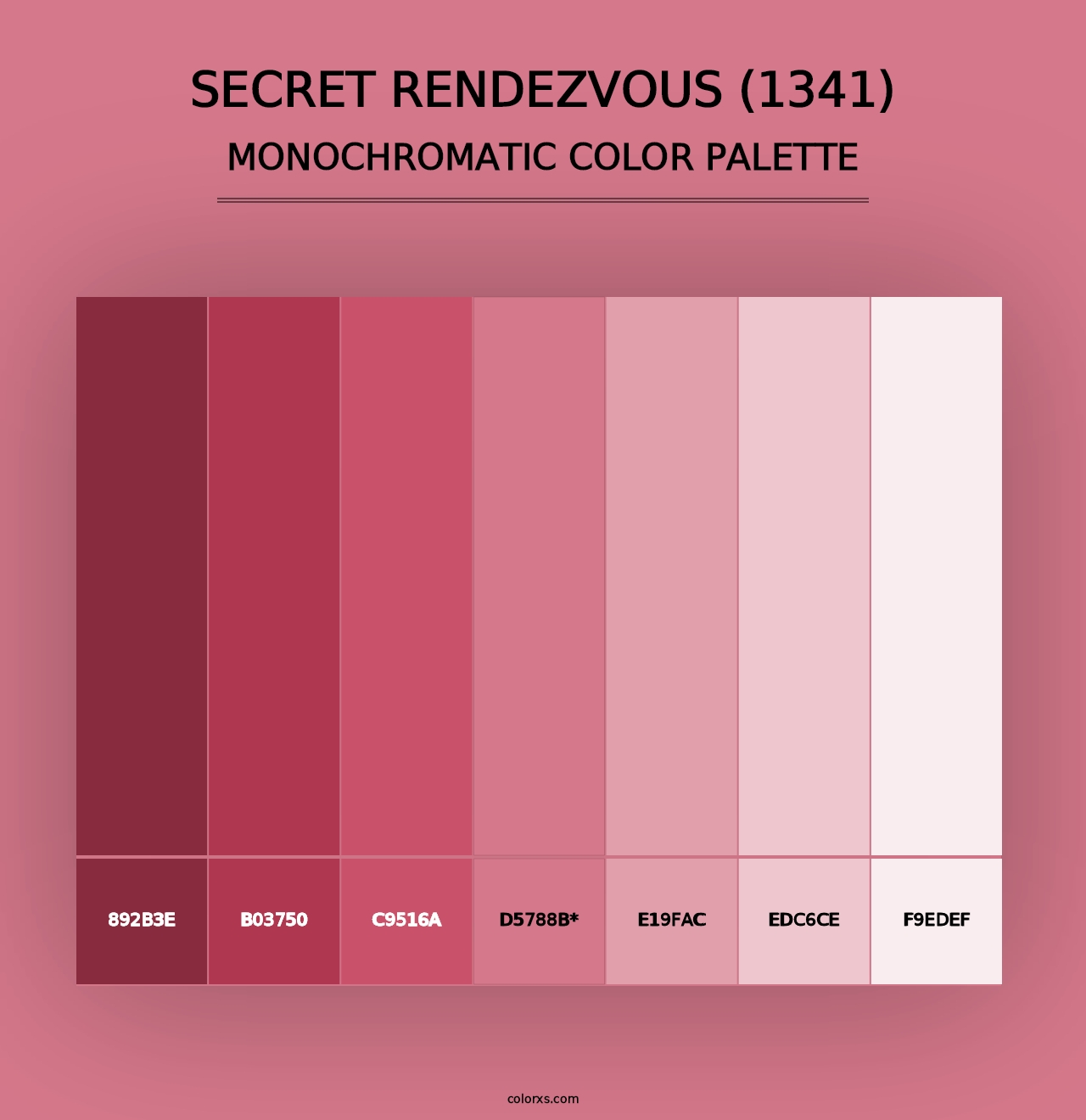 Secret Rendezvous (1341) - Monochromatic Color Palette